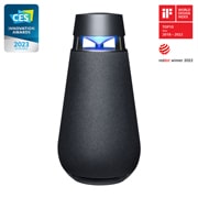 LG XBOOM 360 | Speaker omnidirezionale 50W Serie XO3 | Illuminazione emozionale, IP54, Bluetooth 5.1, Autonomia 24 ore | Black, XO3QBK