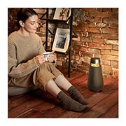 LG XBOOM 360 | Speaker omnidirezionale 50W Serie XO3 | Illuminazione emozionale, IP54, Bluetooth 5.1, Autonomia 24 ore | Black, XO3QBK