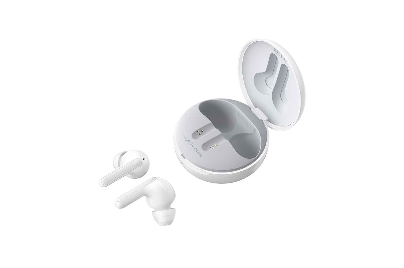 LG Tone Free FN7 White Cuffie True Wireless Bluetooth Meridian Audio ANC con custodia UVnano, FN7