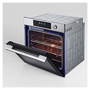 Foto laterale del forno aperto LG WSED7612S