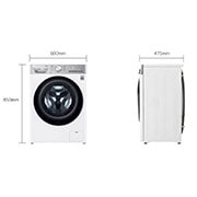 LG Lavasciuga slim 8,5/5kg AI DD | Serie V9 Classe E / A | 1200 giri, TurboWash360, Vapore, Allergy Care, Eco Hybrid, Wi-Fi | Bianca, F2DV9S8H2E