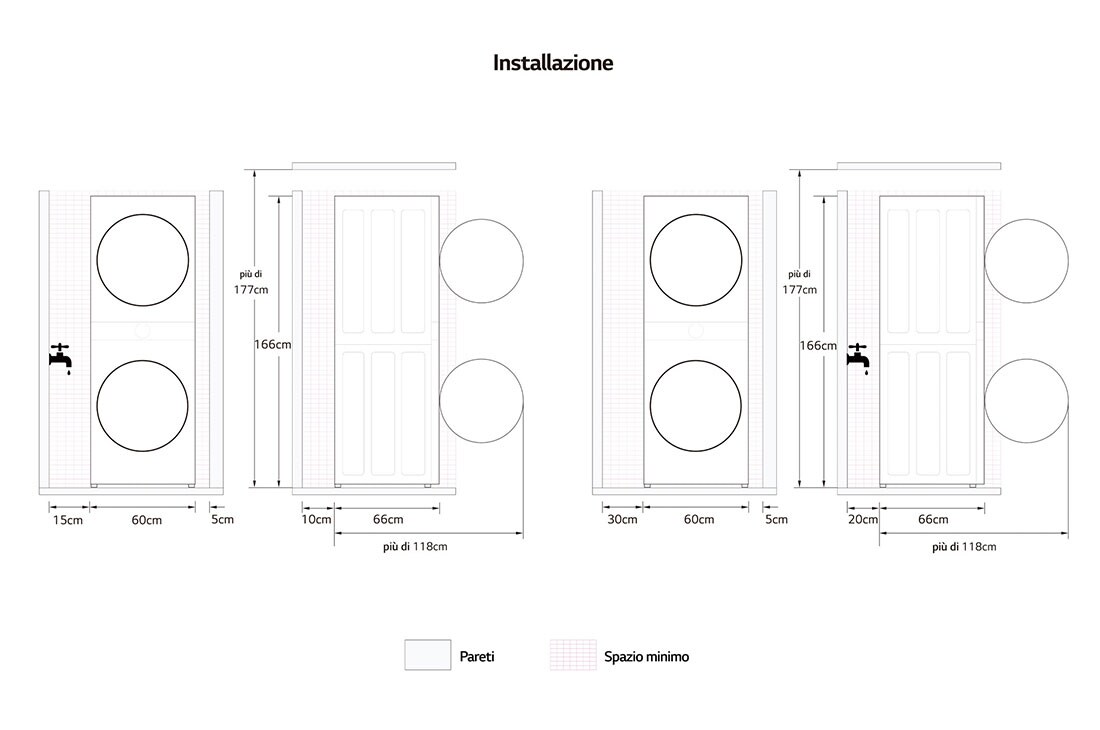 LG WashTower Colonna Bucato 12/10kg AI DD | Classe A-10% / C | Pannello unificato, TurboWash360,Pompa di calore | Nera, WT1210BBF