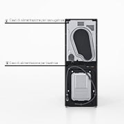 LG WashTower Colonna Bucato 12/10kg AI DD | Classe A-10% / A+++ | Pannello unificato, TurboWash360, Pompa di calore | Nera, WT1210BBF