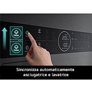 LG WashTower Colonna Bucato 12/10kg AI DD | Classe A-10% / A+++ | Pannello unificato, TurboWash360, Pompa di calore | Nera, WT1210BBF