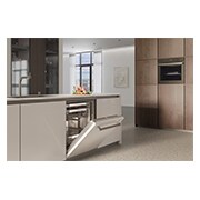 LG Lavastoviglie a scomparsa totale | QuadWash Serie 4, Classe A 43dB | 14 coperti,Vapore, Info Light,Cerniere sliding | Acciaio, DB475TXS