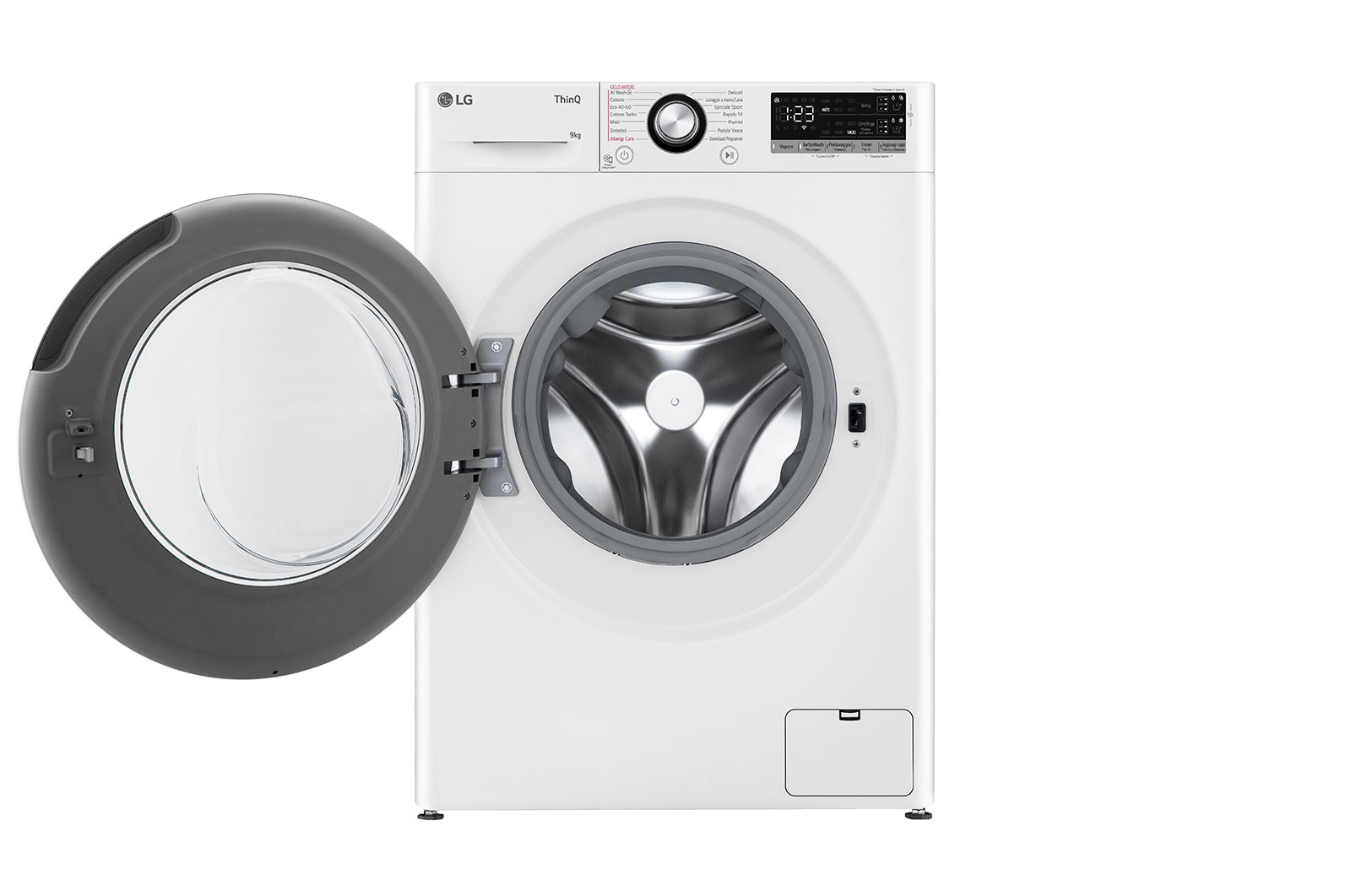 LG Lavatrice 9kg AI DD™ | Serie R3 Classe A-10% | 1400 giri, Autodosaggio, Lavaggio a vapore, Wi-Fi | White, F4R3509NSWB