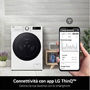 LG Lavatrice 9kg AI DD™ | Serie R3 Classe A-10% | 1400 giri, Autodosaggio, Lavaggio a vapore, Wi-Fi | White, F4R3509NSWB