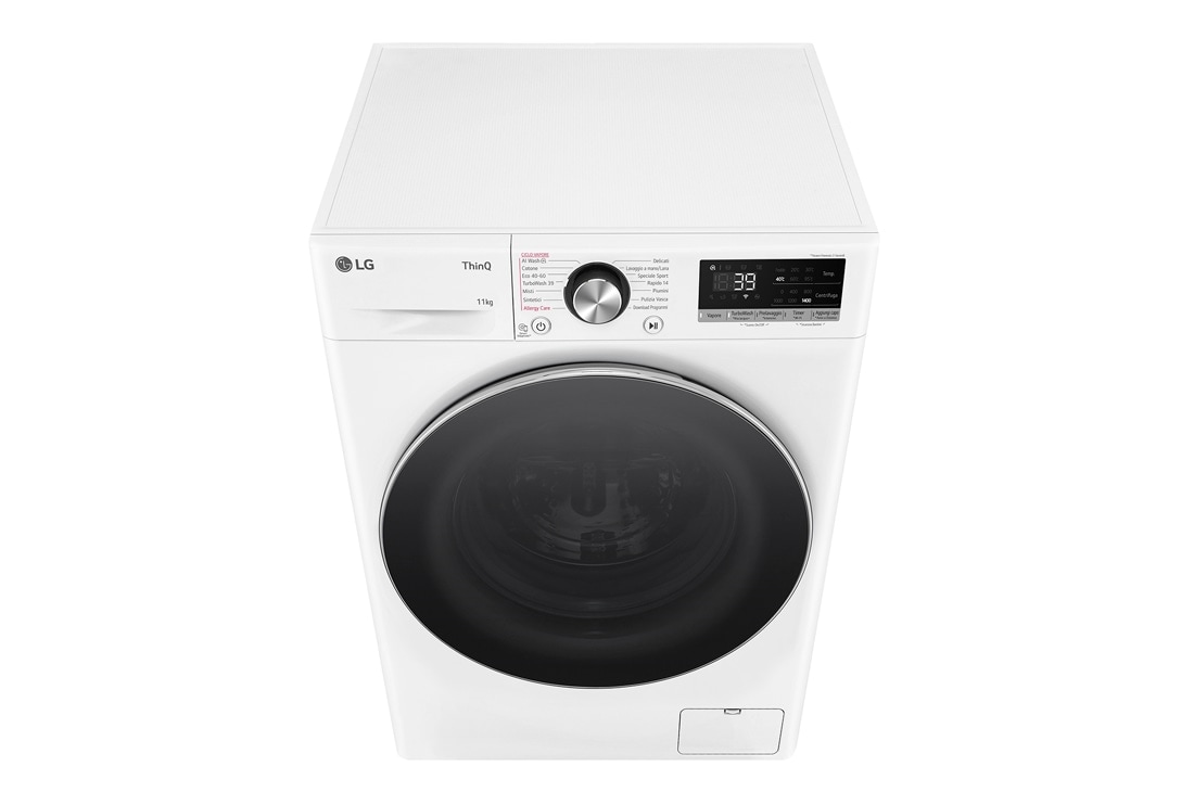 LG Lavatrice 11kg AI DD™ | Serie R7 Classe A-10% | 1400 giri, TurboWash 360, Vapore su 7 programmi, Wi-Fi | White, F4R7011TSWC