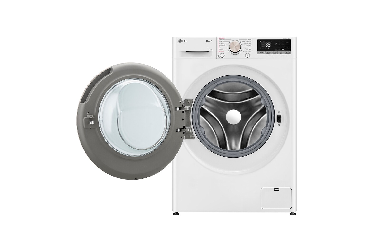 LG Lavatrice a Vapore 11kg AI DD™ Serie R7 Classe A-10% Bianca, F4R7011TSWG