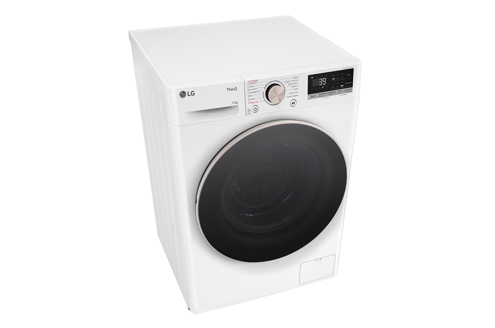 LG Lavatrice a Vapore 11kg AI DD™ Serie R7 Classe A-10% Bianca, F4R7011TSWG