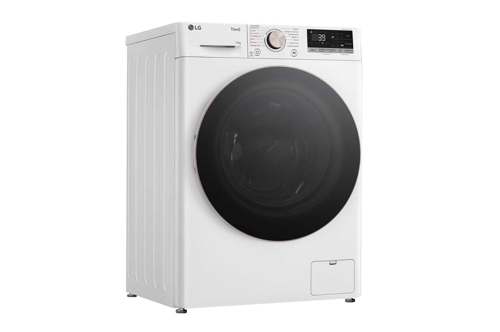 LG Lavatrice a Vapore 11kg AI DD™ Serie R7 Classe A-10% Bianca, F4R7011TSWG