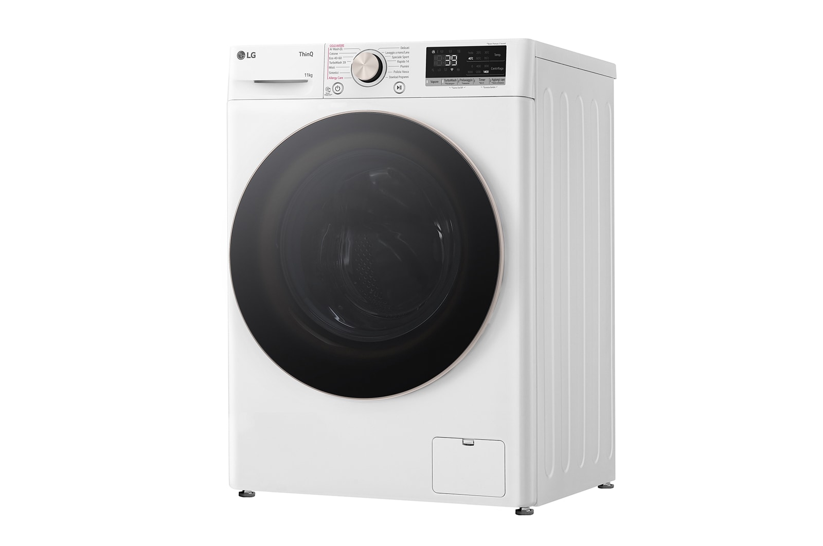 LG Lavatrice a Vapore 11kg AI DD™ Serie R7 Classe A-10% Bianca, F4R7011TSWG