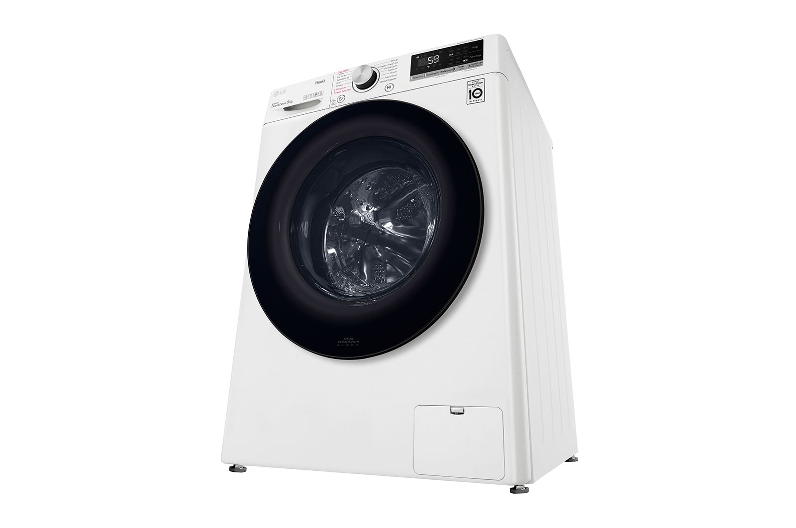 LG Lavatrice 9kg AI DD™ | Serie V5 Classe A/A/A | 1400 giri, TurboWash, Lavaggio a vapore, Wi-Fi | White, F4WV509SAE