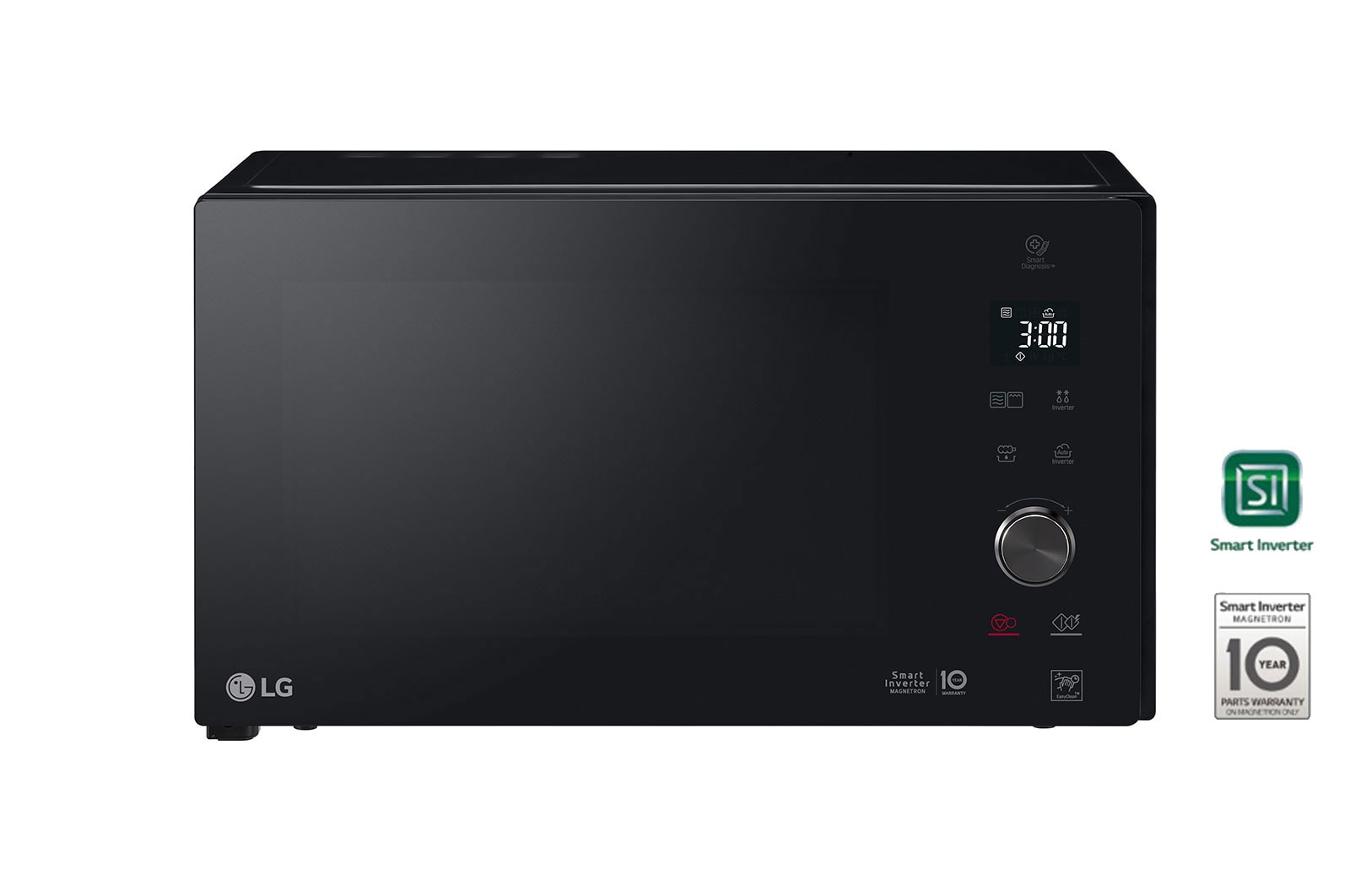 LG Microonde 32 litri, potenza 1200W | Grill e Frittura leggera, Smart Inverter, Nero, MH7265DPS