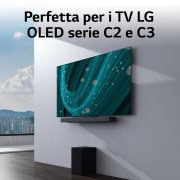 LG Soundbar SC9S | 3.1.3 canali, 400W | Triplo speaker up-firing, Staffe per OLED C2 e C3, Meridian, Dolby Atmos, Wi-Fi, SC9S