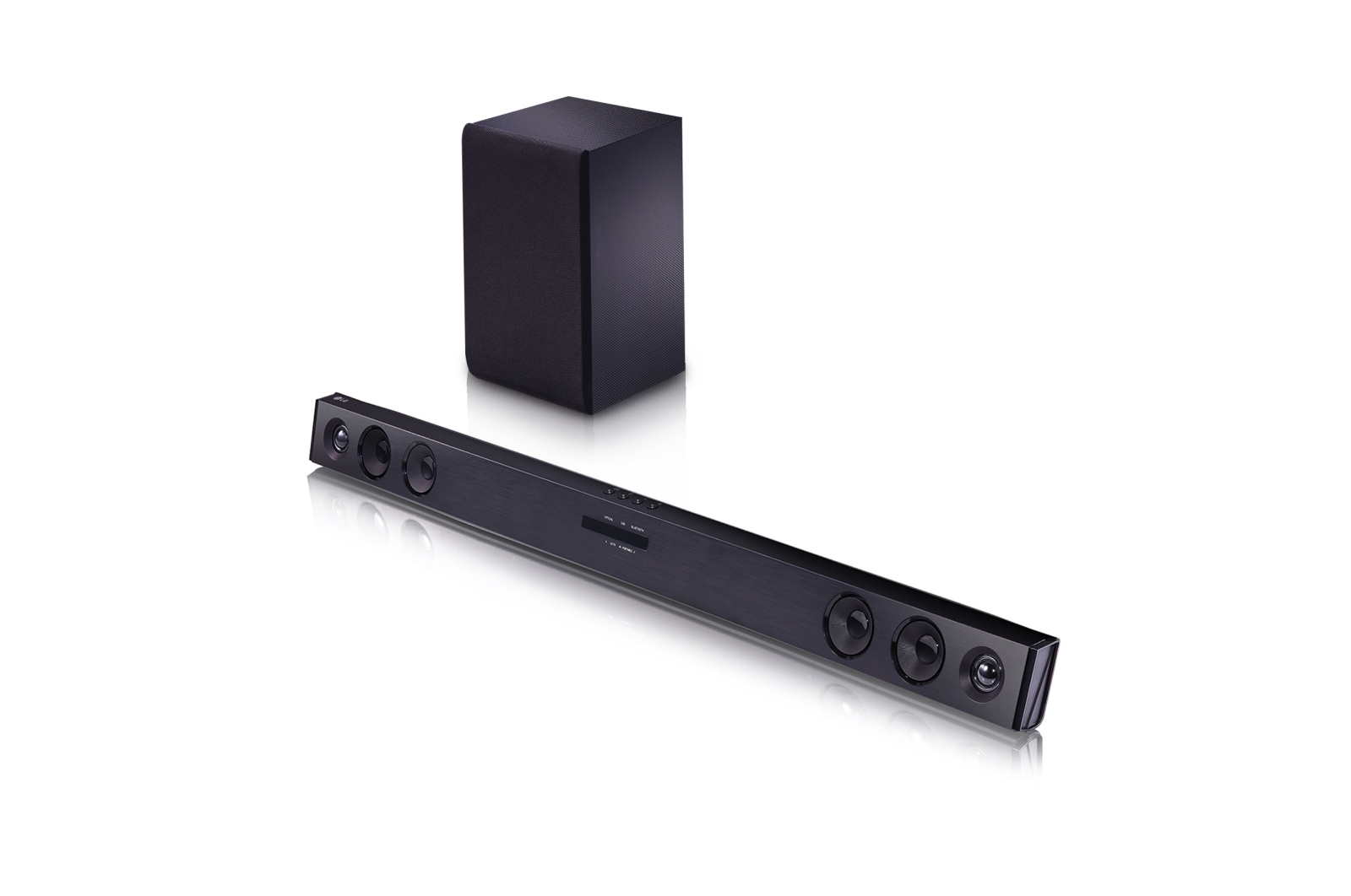 LG Soundbar SQC2 I 300W I 2.1 canali I Dolby Digital, Subwoofer wireless, Bluetooth, USB, Ottico, Jack 3,5mm, SQC2