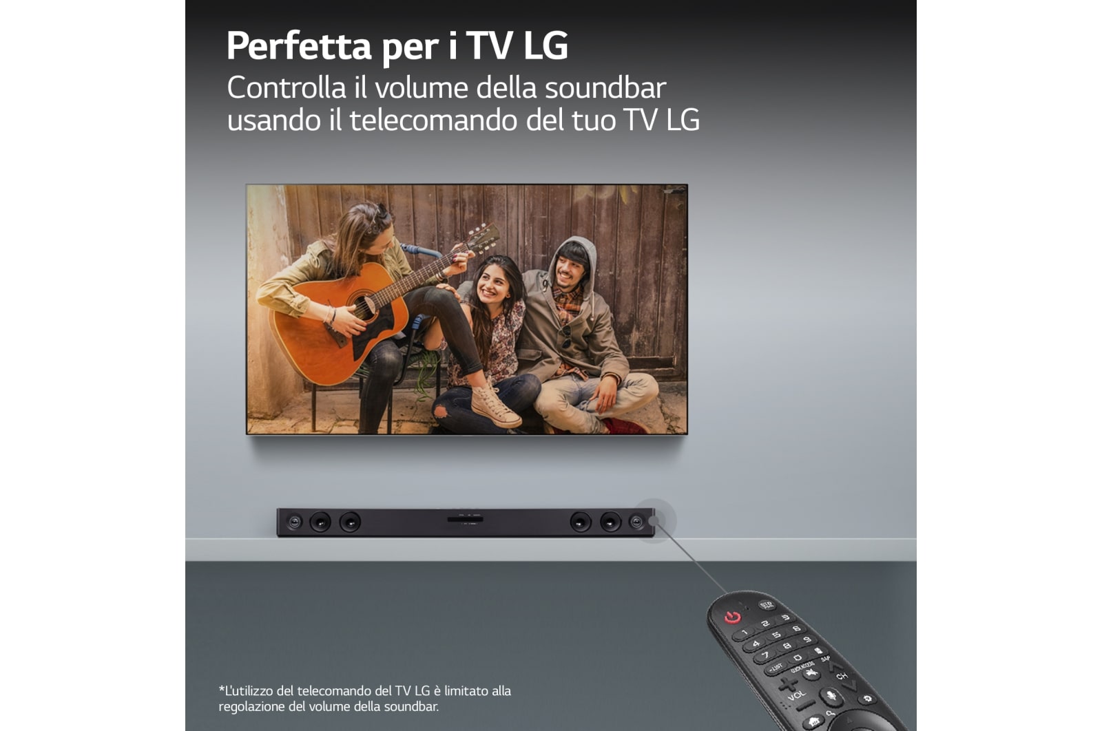 LG Soundbar SQC2 I 300W I 2.1 canali I Dolby Digital, Subwoofer wireless, Bluetooth, USB, Ottico, Jack 3,5mm, SQC2