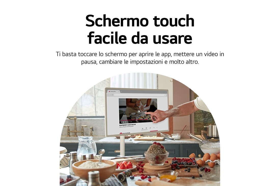 Caratteristica Schermo touch facile da usare