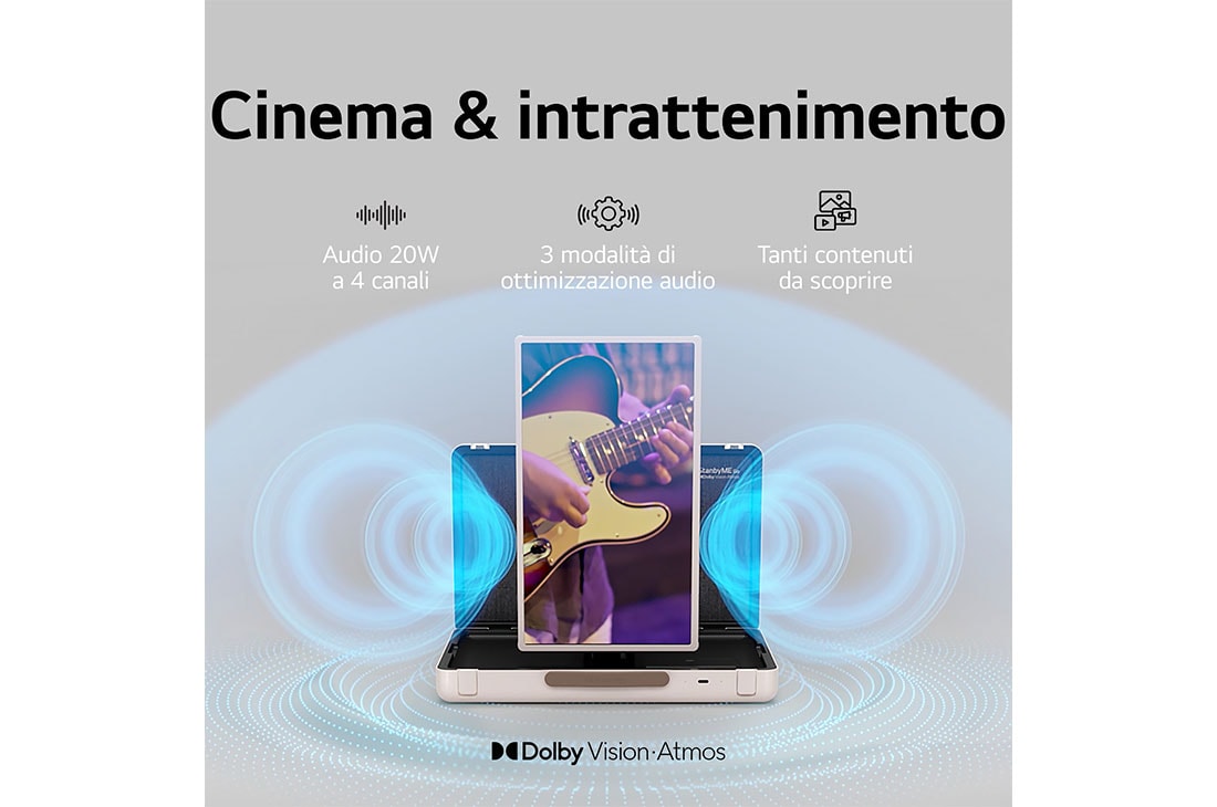 LG StanbyME Go | Schermo portatile da 27'' | Touchscreen inclinabile, Design a valigetta, Batteria integrata, Wi-Fi, WebOS 22, 27LX5QKNA