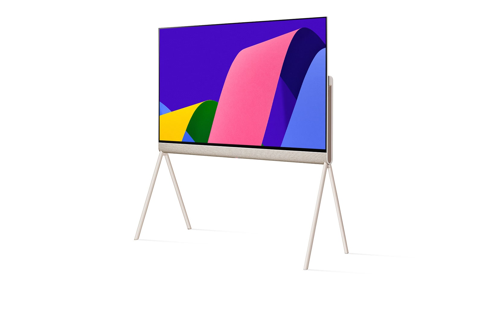 LG OLED evo | TV 55'' Serie Objet Collection Posé LX1 | OLED 4K, Design con supporto a cavalletto, retro in tessuto, 55LX1Q6LA