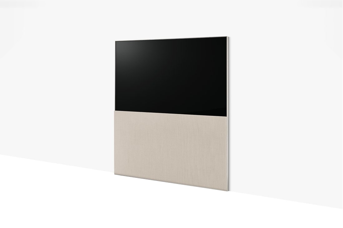 LG OLED evo | TV 65'' Serie Objet Collection Easel ART90E6 | OLED 4K, Design con cover in tessuto Kvadrat scorrevole, 65ART90E6QA