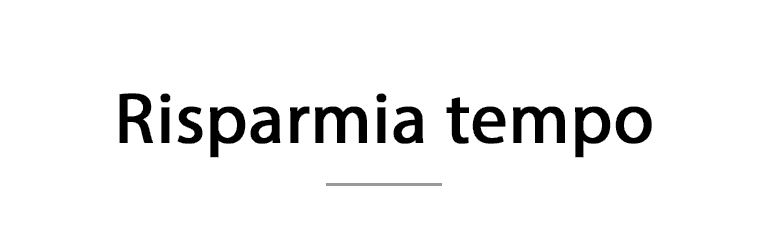 Risparmia tempo scritto in nero, probabilmente si riferisce a un prodotto o servizio che aumenta l'efficienza.