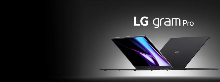 LG Gram Pro con design elegante e display luminoso, evidenziando la sua modernità.