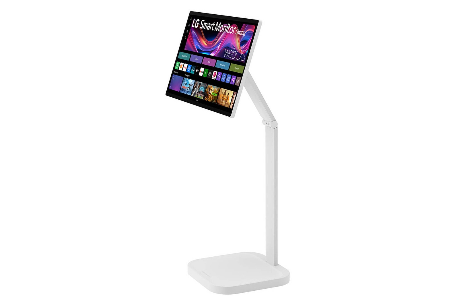 -30 degree side view of monitor tilted +25 degrees