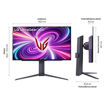 Dimensioni Monitor Gaming 27GS95QE-B