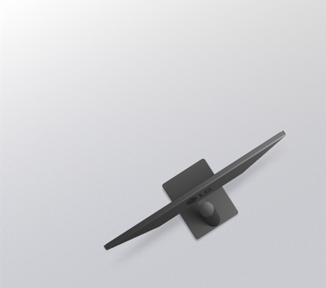 Vista laterale di un monitor che illustra la regolazione dell’inclinazione con contorni sovrapposti che ne mostrano la gamma di movimento ergonomico.