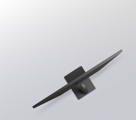 Vista laterale di un monitor che illustra la regolazione dell’inclinazione con contorni sovrapposti che ne mostrano la gamma di movimento ergonomico.