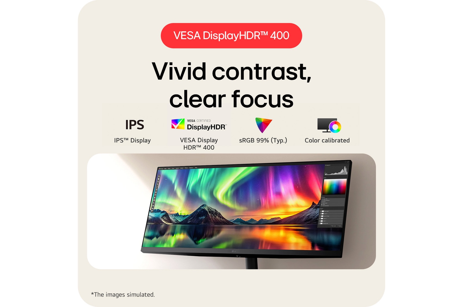 Monitor UltraWide 34" | Serie U511A | 21:9 WFHD, IPS, HDR 400, 100Hz