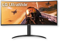 Monitor curvo LG UltraWide che mostra più finestre.