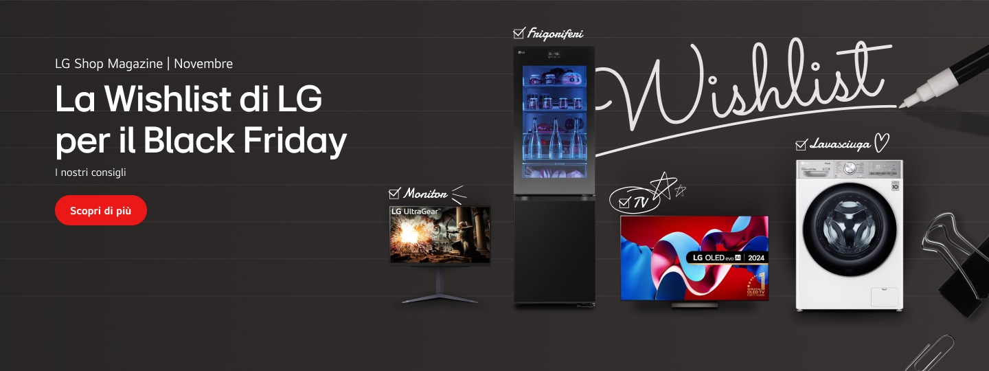 La Wishlist di Black Friday dei Marketer di LG