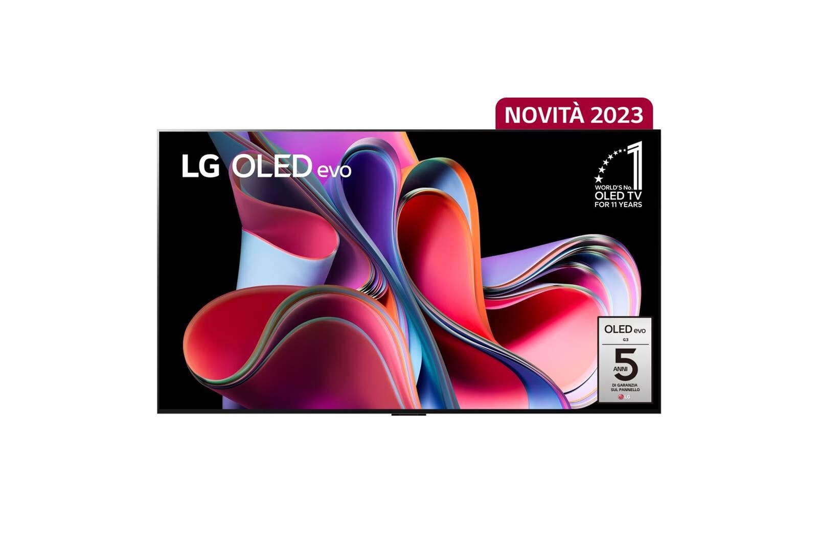 LG TV OLED evo | Serie G3 65'' | 4K, α9 Gen6, Brightness Booster Max, 60W, 4 HDMI con VRR, G-Sync, Wi-Fi 6, Smart TV WebOS 23, OLED65G36LA