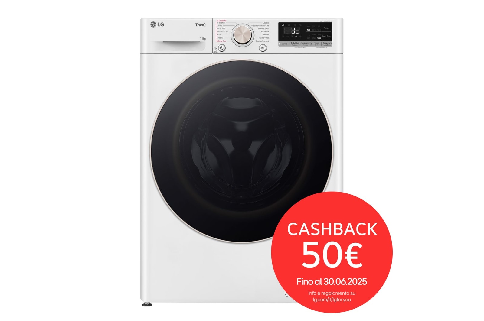 Immagine frontale lavatrice F4R7011TSWG 