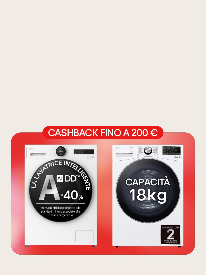 Cashback lavatrici e asciugatrici