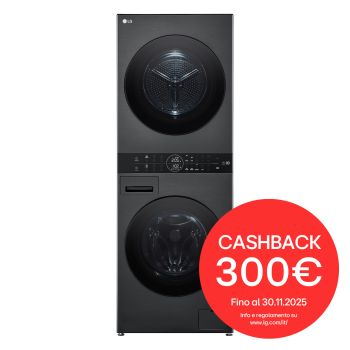 Foto frontale WashTower WT1210BBF con Cashback