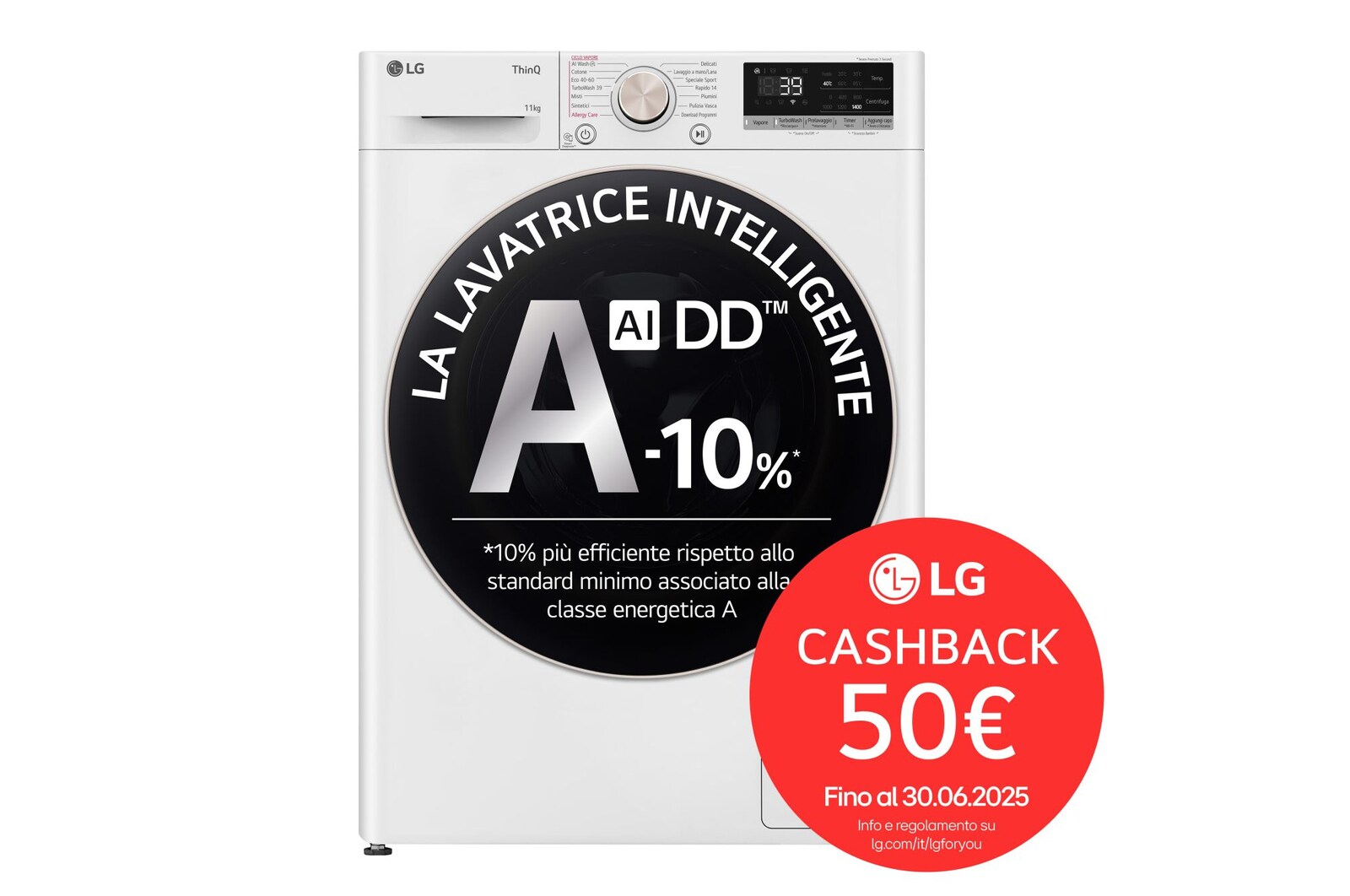 Immagine frontale lavatrice F4R7011TSWG 
