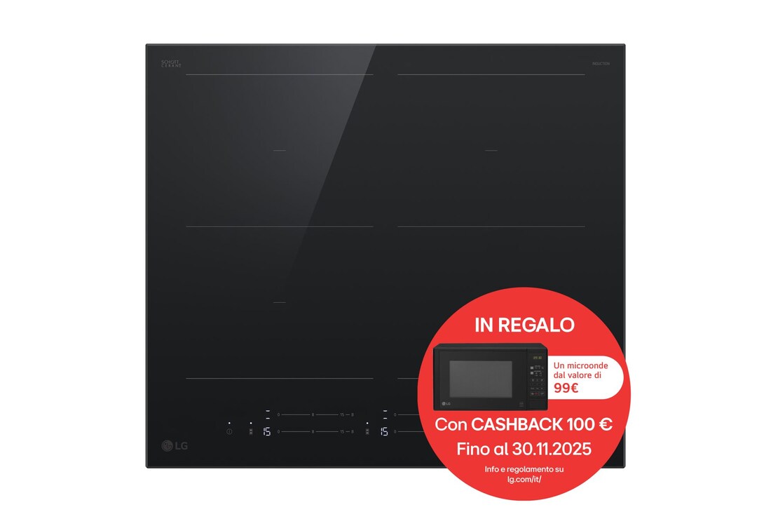 Foto frontale del piano cottura LG CBIZ2437B