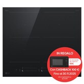 Piano cottura induzione 60cm | Potenza 2,5 ~ 7,4kW | 4 zone, 2 flex, Controlli slide indipendenti, Wi-Fi | Nero Schott