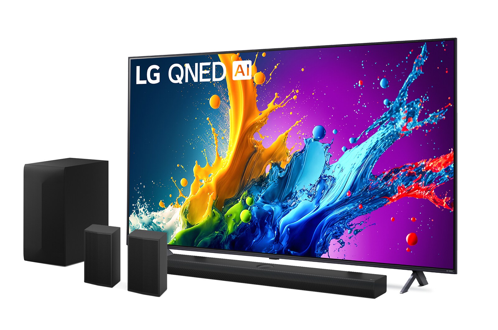 Foto frontale TV e Soundbar 65QNED80T6A.S70TR