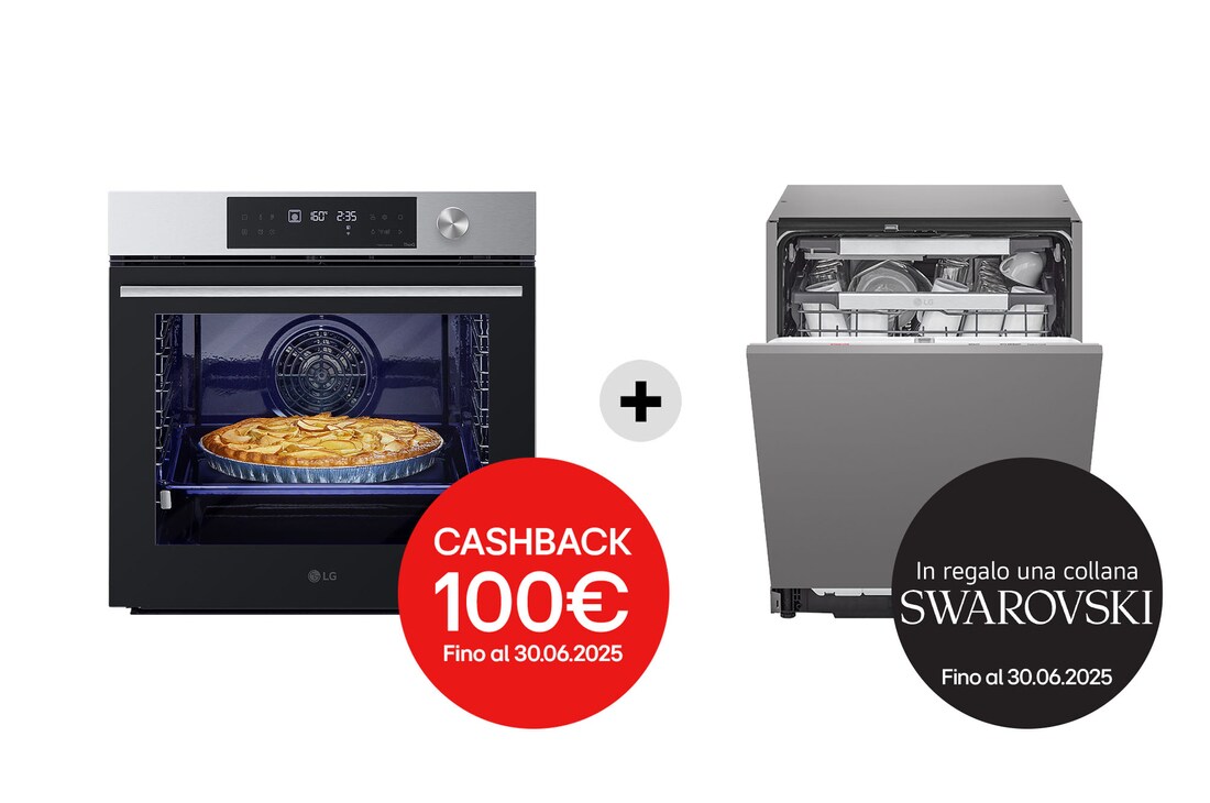 Forno e lavastoviglie WSED7612S.DB475 con Cashback e premio in regalo Swarovski