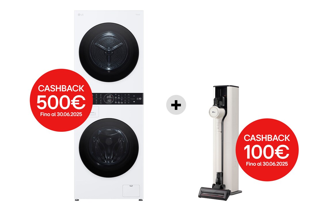 Foto colonna bucato e aspirapolvere WT1210WWF.PRIME1C con Cashback