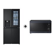 Vista frontale di Offerta Kit Esclusivo: Frigorifero Multidoor Slim InstaView Classe E &#43; Microonde NeoChef 25 litri, potenza 1000W  GMG860EPBE.MH6565