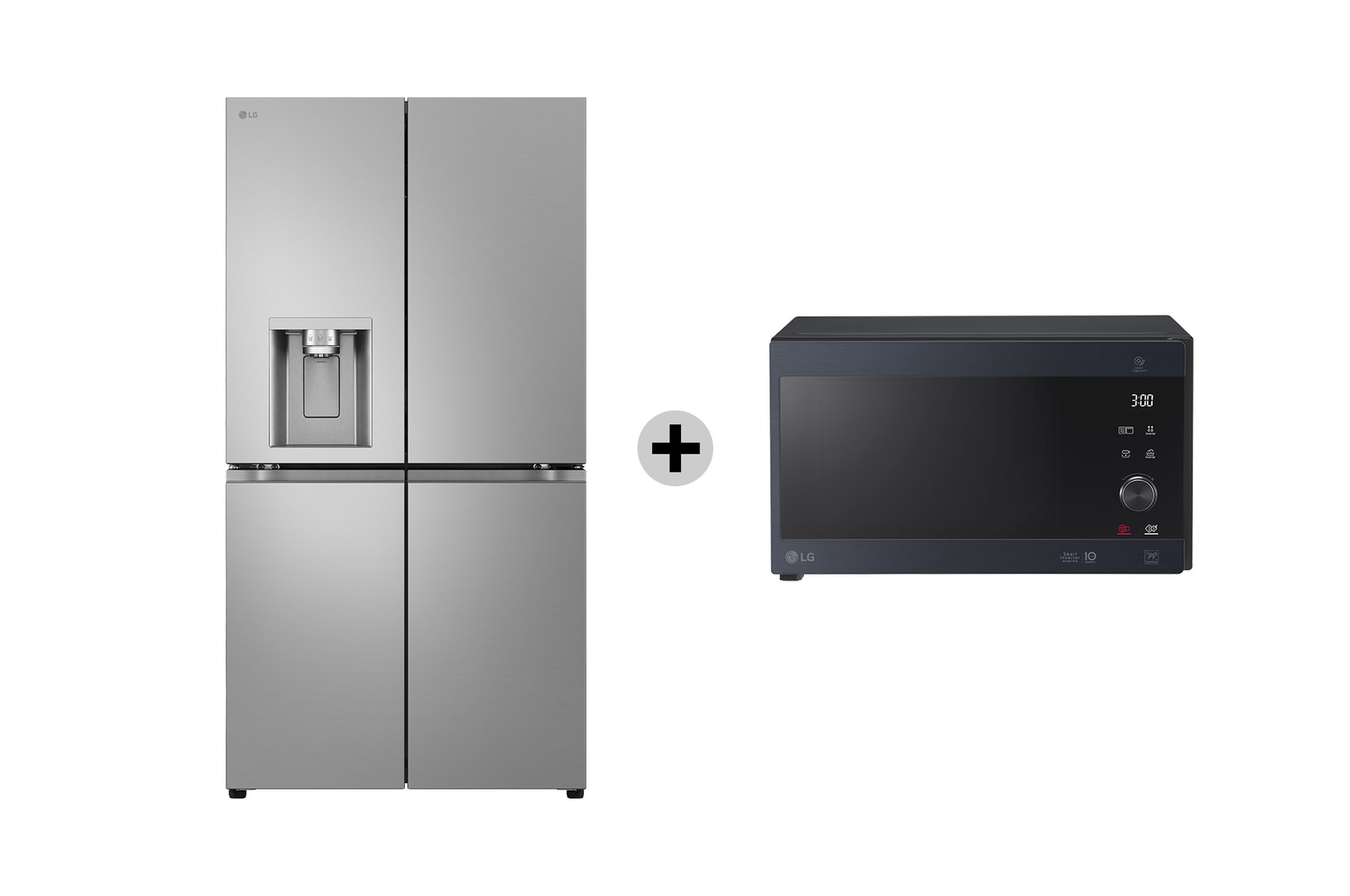 Vista frontale di Offerta Kit Esclusivo: Frigorifero Multidoor Classe E, 641L &#43; Microonde NeoChef 25 litri, potenza 1000W GML960PYBE.MH6565