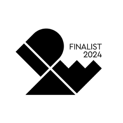Logo IDEA con il testo “Finalista 2024”, che rappresenta un premio di design.