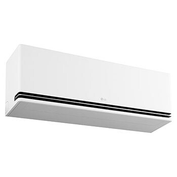 Left low-angle front view of LG ai air conditioner