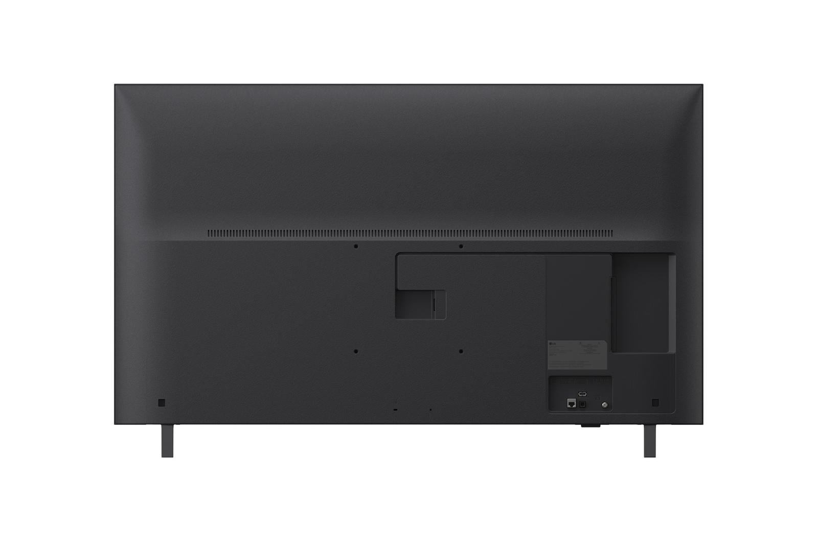LG UHD UA75 TVの背面図。