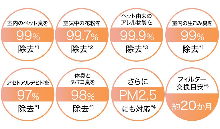 フィルター交換目安　約20か月